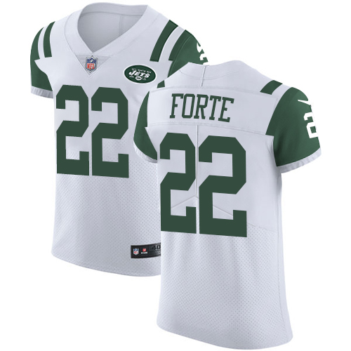 Nike Jets #22 Matt Forte White Men's Stitched NFL Vapor Untouchable Elite Jersey